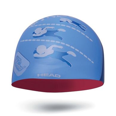 Шапочка для плавання HEAD SILICONE SKETCH (блакитна з малюнком)