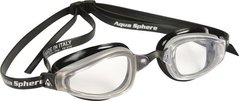 Очки для плавания Michael Phelps K180 SL/BLK L/CL (серебрянно-черные; линзы прозрачные)