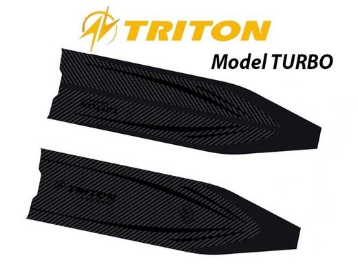 Карбонові лопасти TRITON - TURBO (строй J) черные