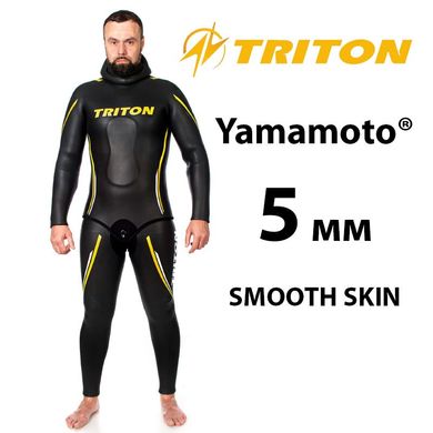 Гідрокостюм TRITON 5 мм Smooth Skin (гладкий)/відкрита пора, Ямамото 39