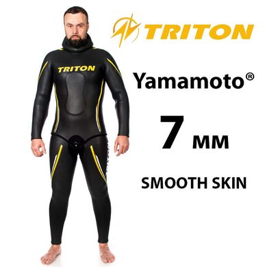 Гідрокостюм TRITON 7 мм Smooth Skin (гладкий)/відкрита пора, Ямамото 39