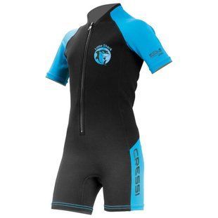 Детский гидрокостюм для мальчика Cressi Sub Little Shark 2 мм чёрно-синий