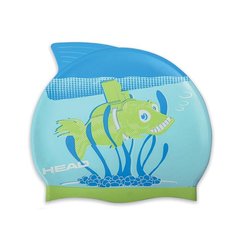 Шапочка для плавання детская Head Meteor Cap (сине-салатневая)