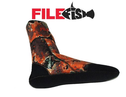 Носки для подводной охоты Filefish 5 мм, нейлон/открытая пора, камуфляжные