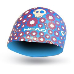 Шапочка для плавання HEAD SILICONE SKETCH FLOW (блакитна з малюнком)