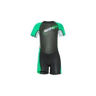Гидрокостюм детский Bare Manta Shorty 2 mm черно-зеленый