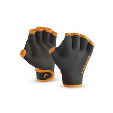 Рукавички для басейну Head Swim Glove чорно-помаранчеві