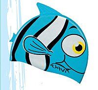 Детская Шапочка для плавания Salvimar Wavi Fish Cap голубая