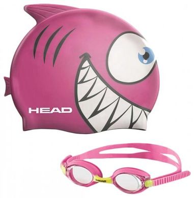 Комплект дитячий окуляри + шапочка HEAD METEOR CHARACTER (рожеві)