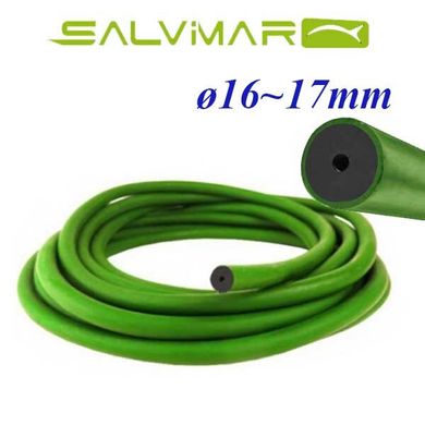 Латексные арбалетные тяги Salvimar в бухтах (цена за 1 метр) 16 -17 мм A - Boost - черные в зеленом чулке