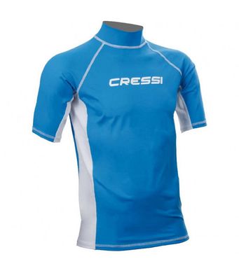 Футболка Cressi sub Rash Guard Short Man біло-блакитна, розмір: XXL