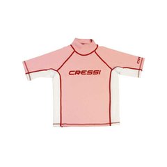 Футболка детская Cressi sub Rash Guard Short бело-розовая, размер: 6/7 лет