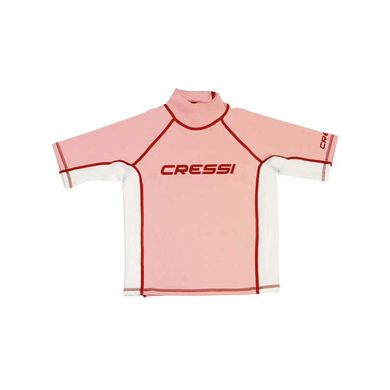 Футболка детская Cressi sub Rash Guard Short біло-рожева, розмір: 6/7 лет