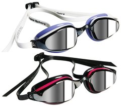Очки для плавания Michael Phelps K180 LADY PK/BLK L/MIRROR (розово-черные; линзы зеркальные)