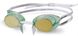 Очки для плавания HEAD RACER TPR + зеркальное покрытие (зелено-золотые серебристые)