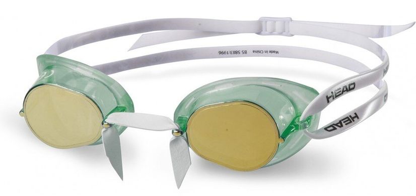 Окуляри HEAD RACER TPR + дзеркальне покриття (зелено-золоті сріблясті)