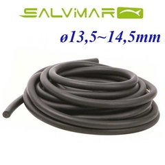 Латексные арбалетные тяги Salvimar в бухтах (цена за 1 метр) 13,5-14,5 мм - черные