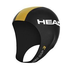 Шапка для триатлона HEAD NEO CAP (черно-желтая)