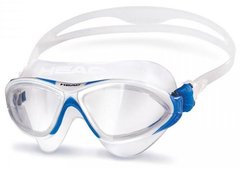 Очки для плавания HEAD HORIZON (бело-синие) линзы обычные прозрачные
